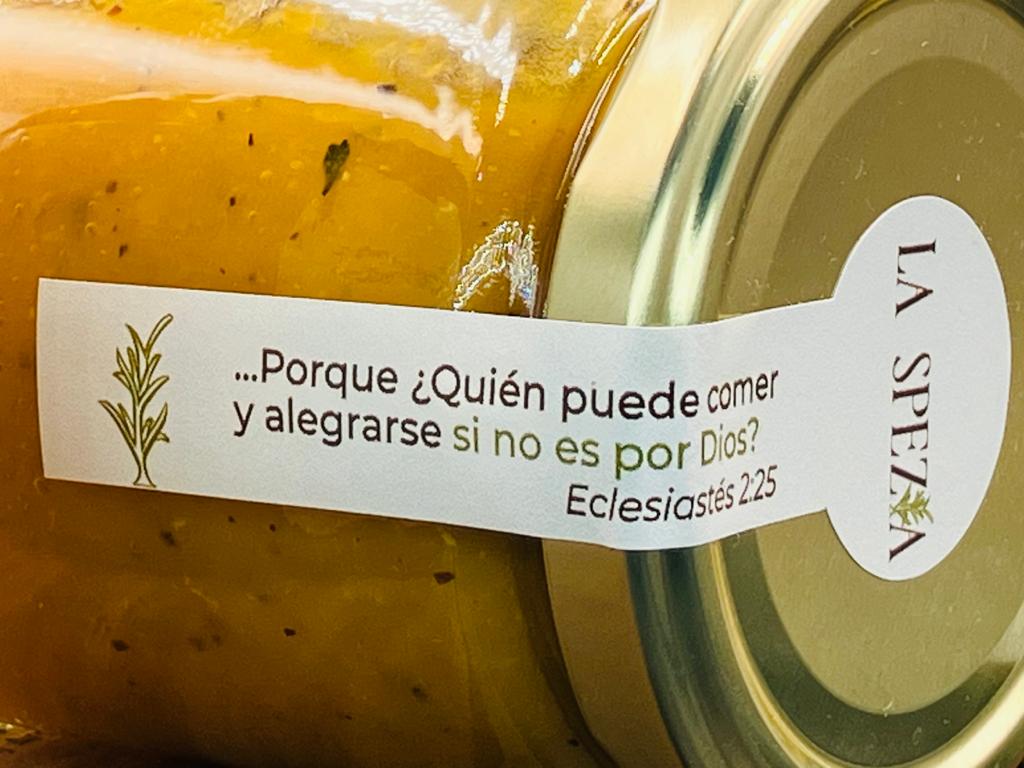 MANGO PASSION FRUIT AND GINGER JAM WITHOUT SUGAR 245 gr