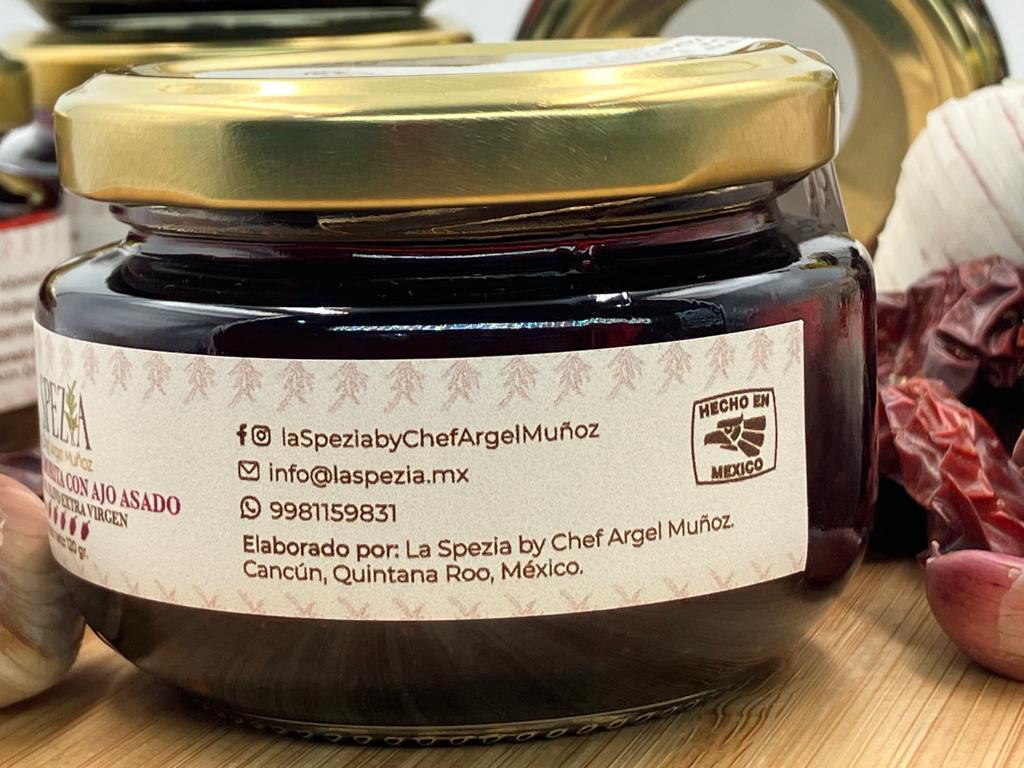 SALSA DE CHILE MORITA CON AJO ASADO 120 gr