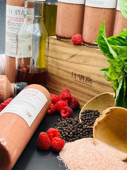 VINAGRETA DE FRAMBUESA CON ALBAHACA 350 ml